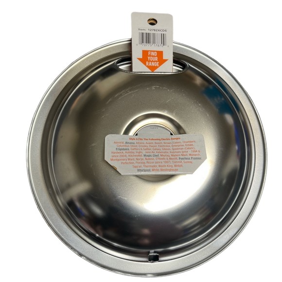 Range Kleen Heavy Duty Chrome Plated Drip Pans Style A- 2 Piece New - Picture 2 of 2